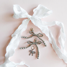 White Lace/Charm Set - Silver