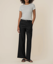 Meg High Rise Pleated Pants - Black