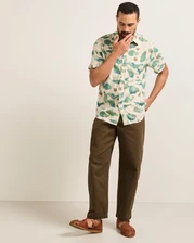Dawson Linen Short Sleeve Shirt - Lily Pad