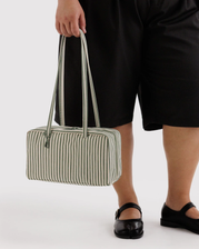 Nylon Bowler Bag - Sage Stripe