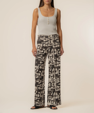 Meg Linen Wide Leg Pants - Chocolate