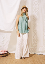 Crescenzo Vert Rivage Top - Green Shore