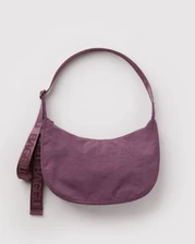 Medium Nylon Crescent Bag - Wild Plum