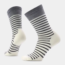 Women's Pin Stripe Crew Socks - Natural