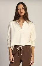 Reese Tee - White Denim Stripe