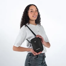 Simplicity Crossbody Wallet - Carbon Black