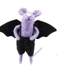 Wool Felt Halloween Mouse- Zombie