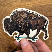 Skate Bison Sticker