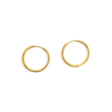 Stainless Steel Gold Hoops - Gold