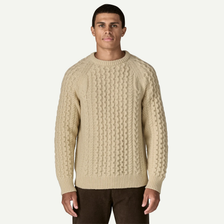 Recycled Wool Blend Cable Knit - Natural