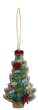 Beaded Christmas Tree Ornament - Green
