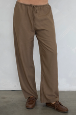 Stripe Trousers - Brown