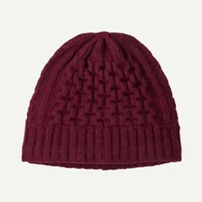 Coastal Cable Beanie - Berry Fig