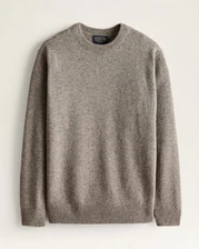 Wool Crew Sweater - Stone Heather