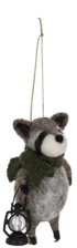 Wool Felt Forest Animal Ornament - Raccoon