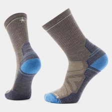 Hike Light Cushion Crew Socks - Taupe Laguna Blue