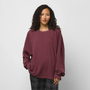 Waffle Thermal Longsleeve Boxy Crew - Catawba Grape