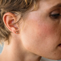 Tiny Dot Stud Earring - Crystal