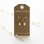 Pearl Hoop Earrings - Gold