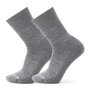 Solid Rib Crew Socks - Medium Gray