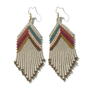 Chevron Stripe Earrings 3.75" - Multi