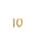 You Fancy Pave Hoops - Gold