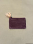 Velvet Zip Pouch With Tassel - Purple