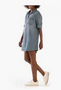 Sylvia Button Down Shirt Dress - Medium Wash