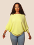 Ryu Thin Knit Top - Pale Lime