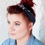 Navy Polka Dot Bandana - Navy