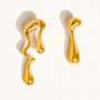 Roma Mismatched Melted Earring - Gold