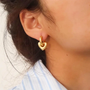 Dabria Heart Hoop Earrings - Gold Dabria Heart Hoop Earrings - Gold