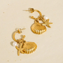 Marlene Sea Shell & Star Earrings - Gold Marlene Sea Shell & Star Earrings - Gold