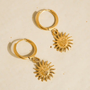 Pascale Sun Hoop Earrings - Gold