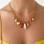 Filigrane Charm Necklace - Red