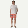 Men's Baggies 5 In - Wrasse: Pollinator Orange