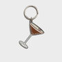 Espresso Martini Enamel Keychain - Brown