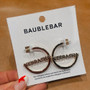 University Of Nebraska Hoop Earrings - Gold