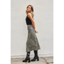 Wild Thoughts Bias Cut Skirt - Shadow Leopard