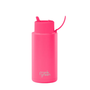 34 Oz Reusable Bottle With Flip Straw Lid - Neon Pink
