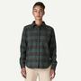 Women's Fjord Flannel Shirt - Buffalo Check: Old Growth Green