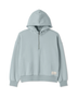 Restore Oversized Half Zip Hoodie - Blue Haze