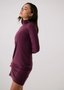 Dynamic Turtleneck Dress - Dark Cherry