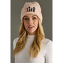 Ski Embroidered Knit Beanie - Blush