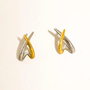 Staven Two Tone Crossover Earring - Mixed
