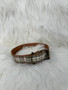 Cotton & Leather Dog Collar - Brown