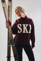 Ski High Neck Sweater - Wine