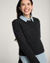 Shetland Crew Sweater - Black