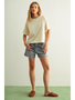 Short Sleeve Linen Top - Oatmeal