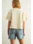 Short Sleeve Linen Top - Oatmeal
